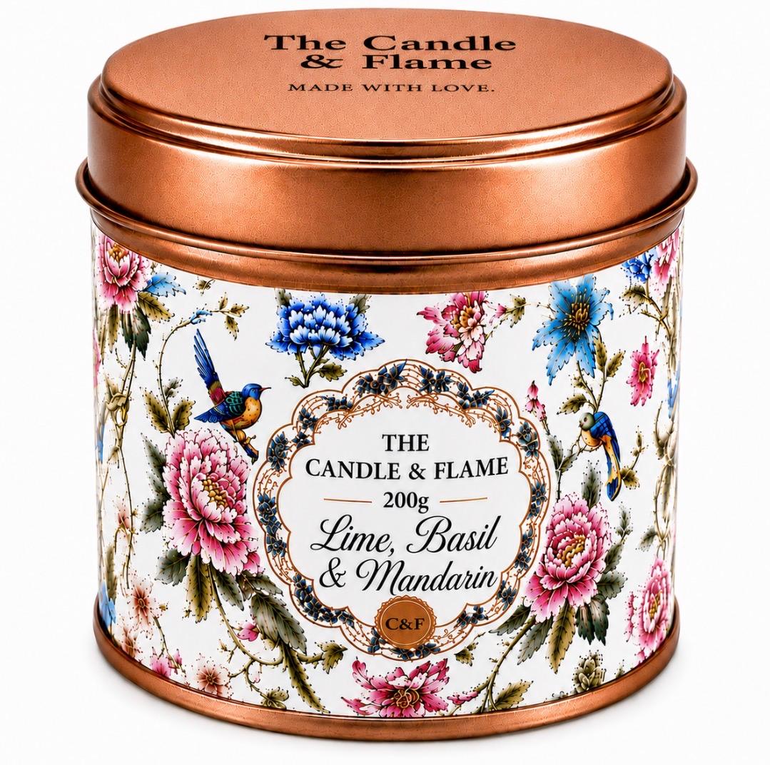 Lime, Basil & Mandarin Scented Candle - 20cl/200g