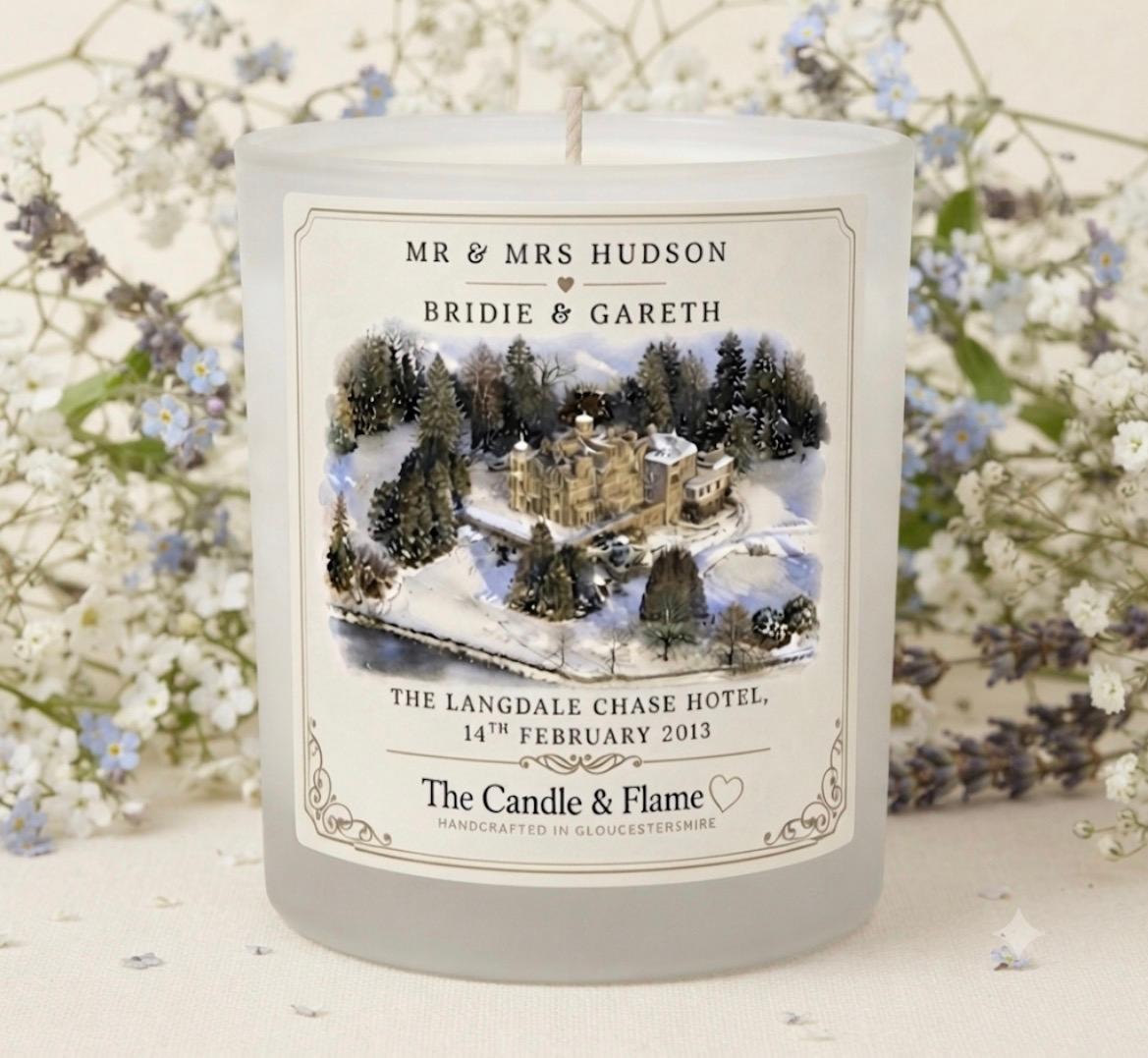 Personalised Wedding Candle  - 35cl/350g