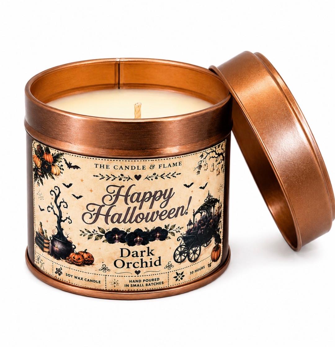 Dark Orchid Scented Halloween Candle - 20cl/200g