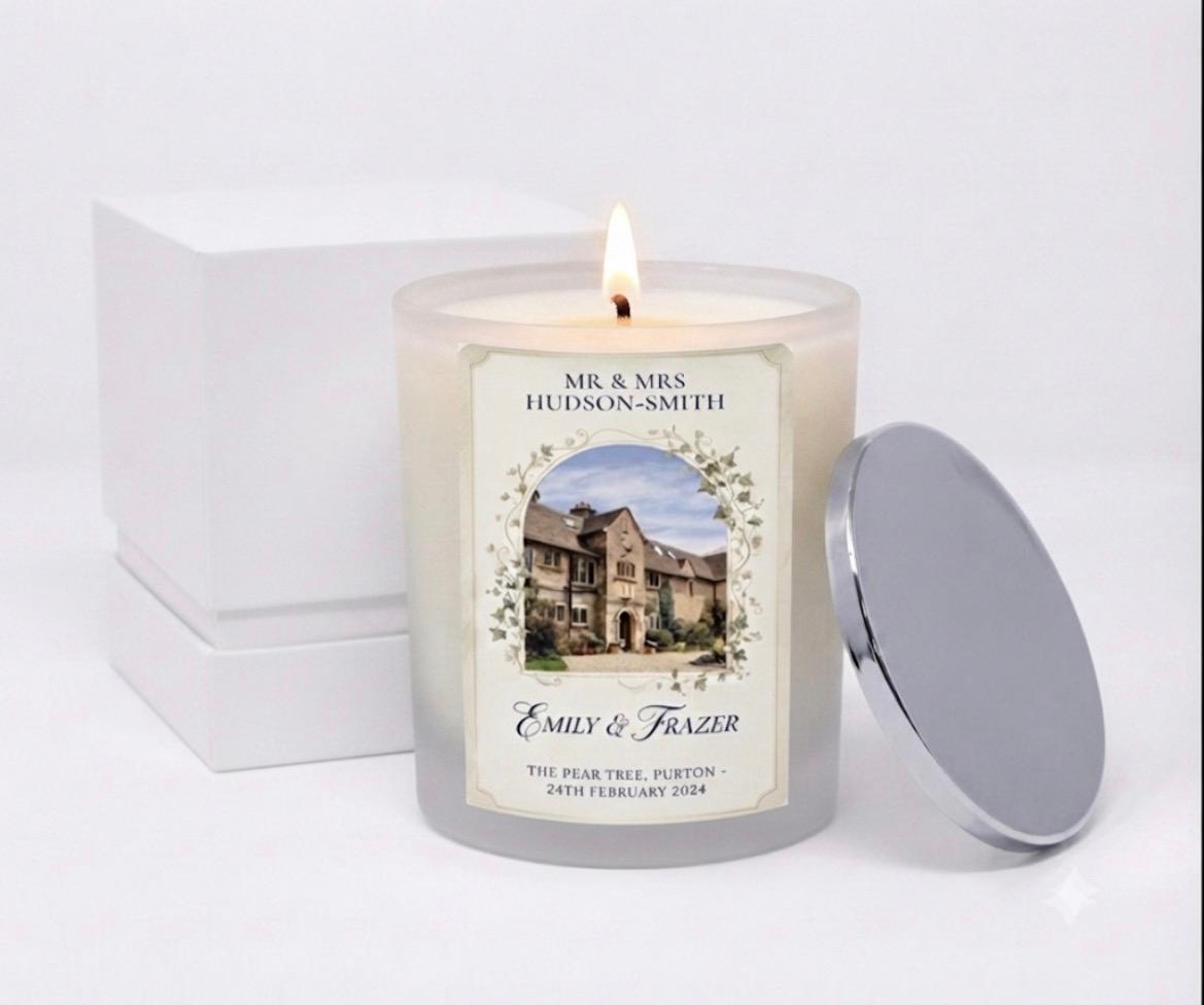 Personalised Wedding Candle  - 35cl/350g