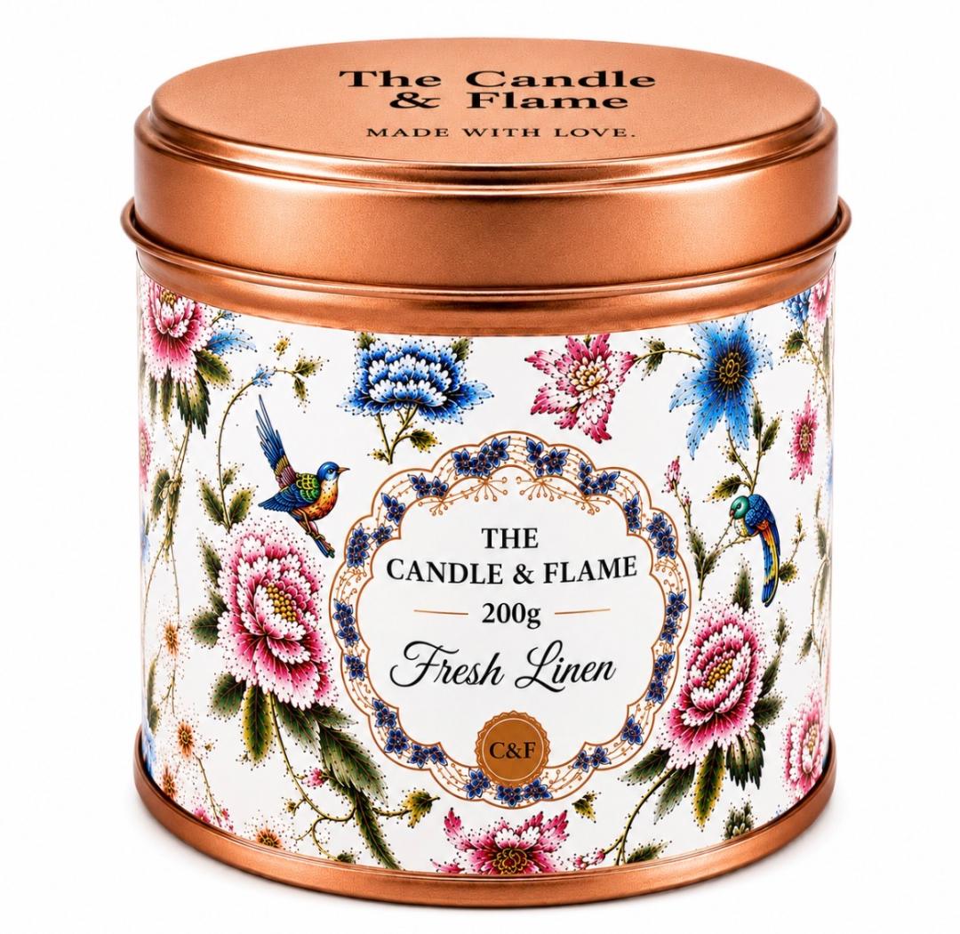 Fresh Linen Scented Candle - 20cl/200g