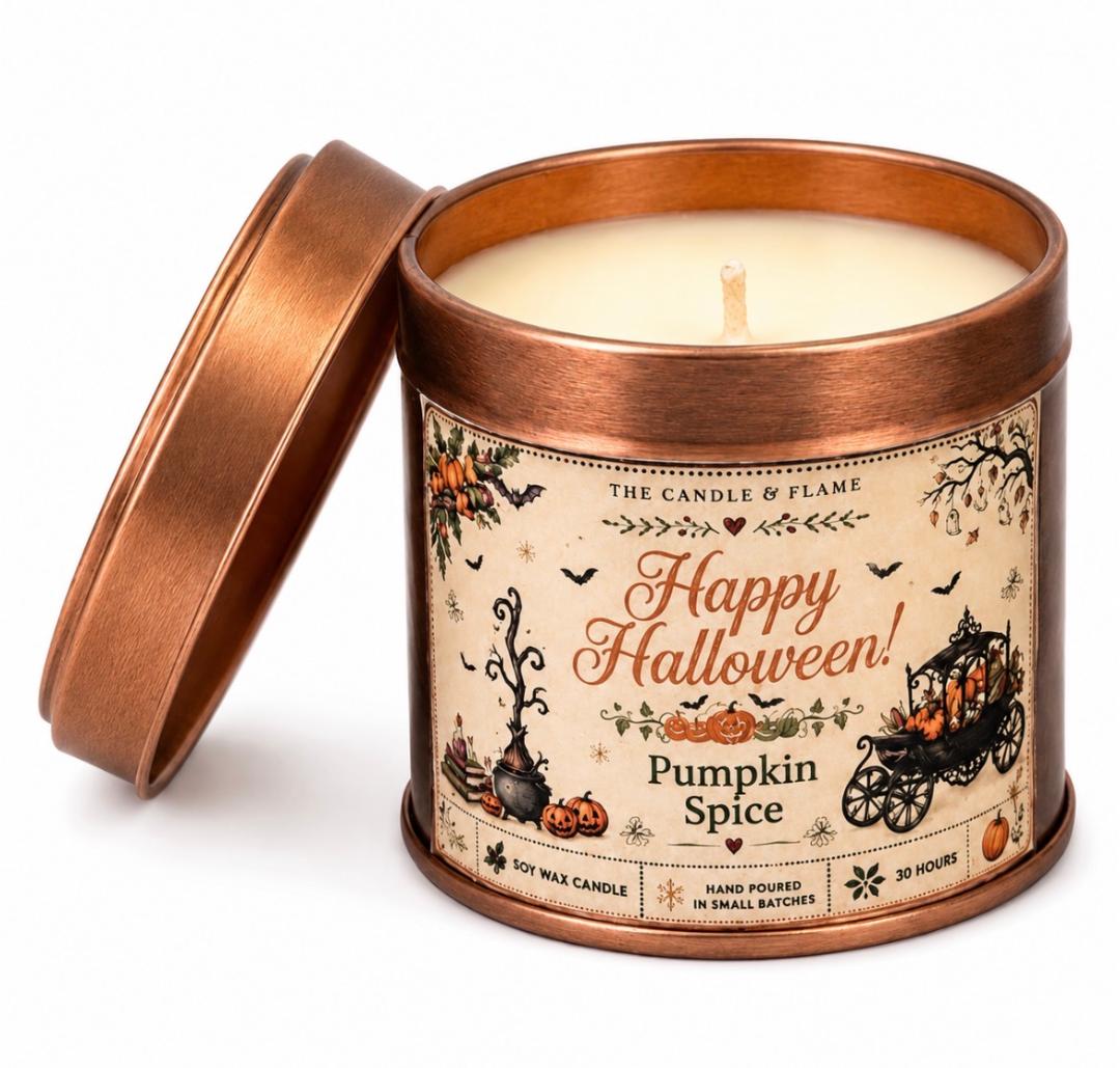 Pumpkin Spice Scented Halloween Candle - 20cl/200g
