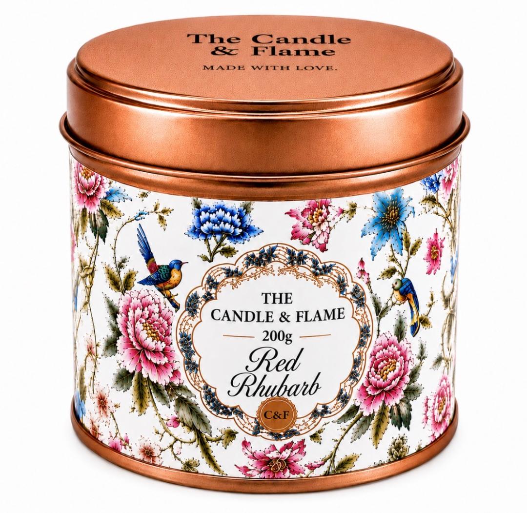 Red Rhubarb Scented Candle - 20cl/200g